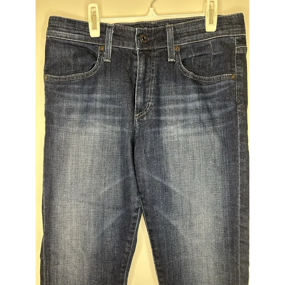 ADRIANO GOLDSCHMIED Blue Denim Farrah Skinny Crop High-Rise Jeans Womens 30